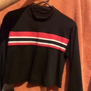 Cropped black sweater